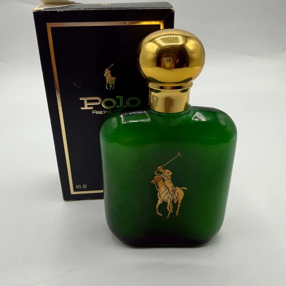 Polo Ralph Lauren After Shave Balm 4oz Green Glass Bottle Vintage Y2K With Box